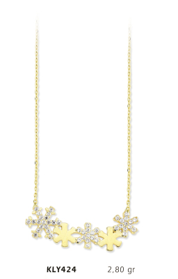 Sıralı Kar Tanesi Kolye - Mars Kuyumculuk