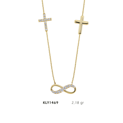 Sonsuzluk Haçlı Kolye - Mars Kuyumculuk