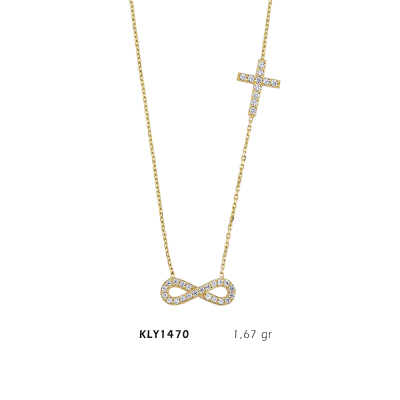 Sonsuzluk Haçlı Kolye - Mars Kuyumculuk