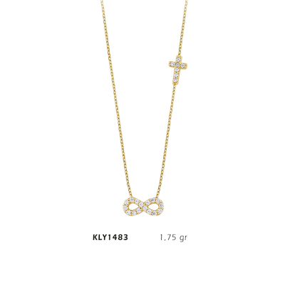 Sonsuzluk Haçlı Kolye - Mars Kuyumculuk