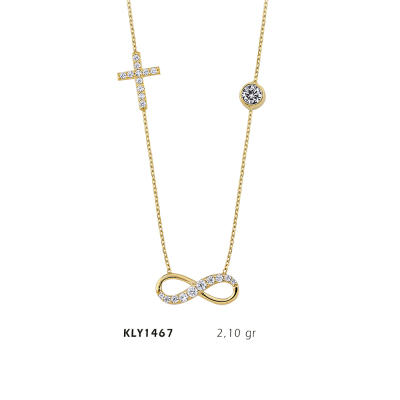 Sonsuzluk Haçlı Kolye - Mars Kuyumculuk