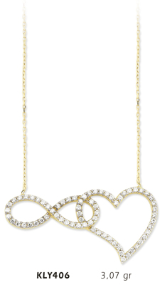 Sonsuzluk Kalp Kolye - Mars Kuyumculuk