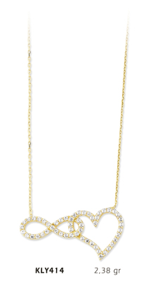 Sonsuzluk Kalp Kolye - Mars Kuyumculuk