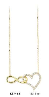 Sonsuzluk Kalp Kolye - Mars Kuyumculuk