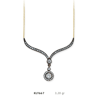 Taşlı Fantezi Kolye - Mars Kuyumculuk