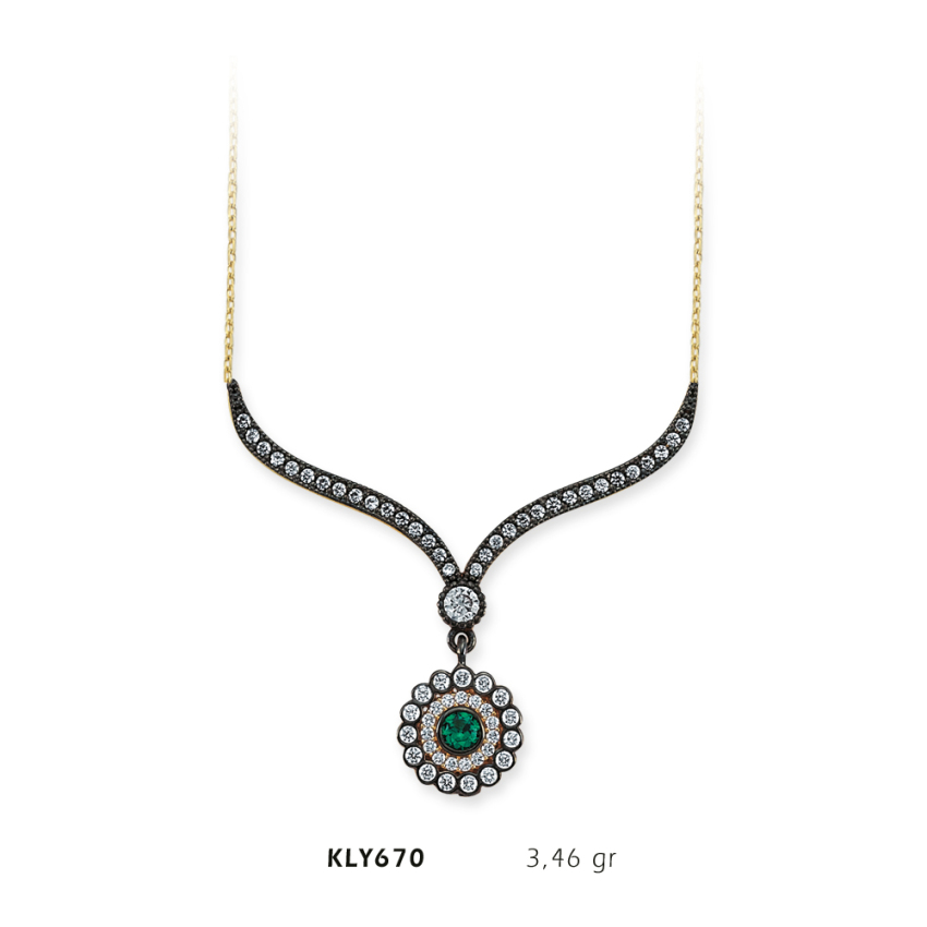 Taşlı Fantezi Kolye - 1