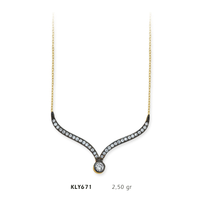 Taşlı Fantezi Kolye - Mars Kuyumculuk