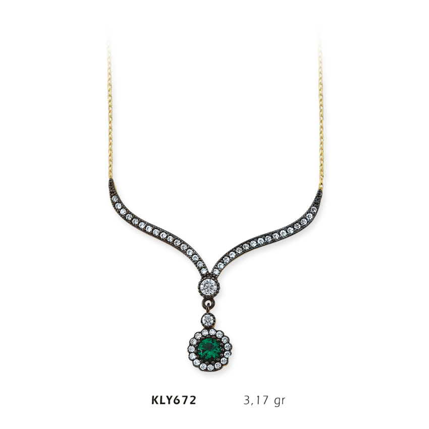 Taşlı Fantezi Kolye - 1