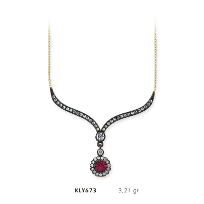 Taşlı Fantezi Kolye - Mars Kuyumculuk