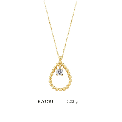 Tektaşlı Damla Kolye - Mars Kuyumculuk