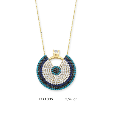 Tektaşlı Yuvarlak Kolye - Mars Kuyumculuk