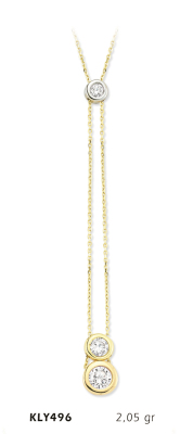 Yuvarlak Taşlı Kolye - Mars Kuyumculuk