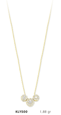 Yuvarlak Taşlı Kolye - Mars Kuyumculuk