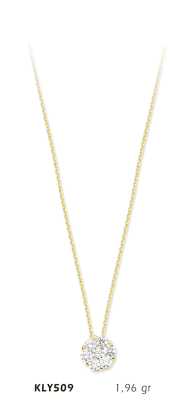 Yuvarlak Taşlı Kolye - Mars Kuyumculuk