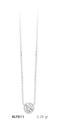 Yuvarlak Taşlı Kolye - Mars Kuyumculuk