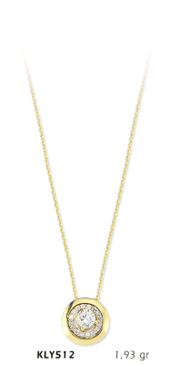 Yuvarlak Taşlı Kolye - Mars Kuyumculuk