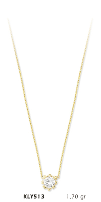 Yuvarlak Taşlı Kolye - Mars Kuyumculuk