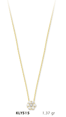 Yuvarlak Taşlı Kolye - Mars Kuyumculuk