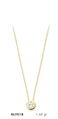 Yuvarlak Taşlı Kolye - Mars Kuyumculuk