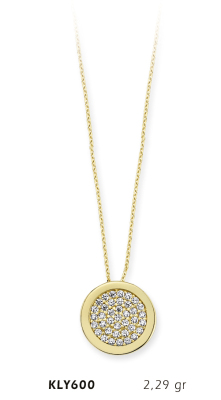 Yuvarlak Taşlı Kolye - Mars Kuyumculuk